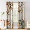 Thanksgiving Autumn Eucalyptus Blackout Curtains For Living Room Bedroom Window Treatment Blinds Drapes