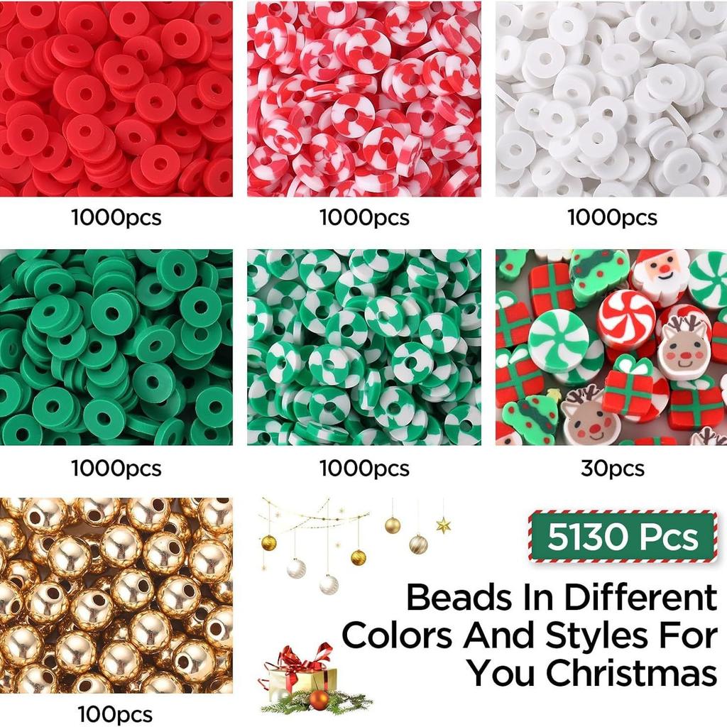 5100Pcs Clay Bead Soft Pottery Pieces, Friendship Bracelet Jewelry Making Kit, Diy Jewelry Accessories