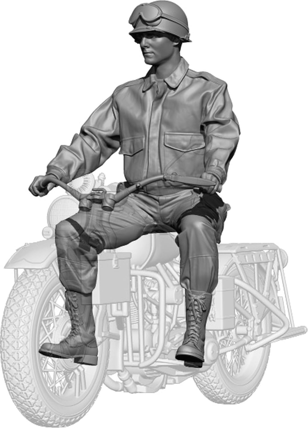 

H3 Model 1/48 WWII US Airborne Division American Rider (Figure Only) 3D Printer Kit HS48110 (Human)