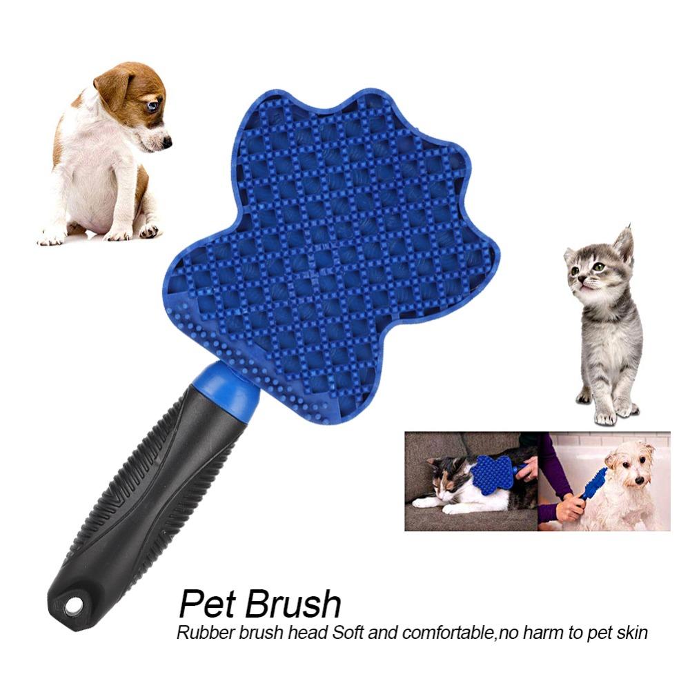 Elastic Teeth Silicone Bath Massager Soft Silicone Bristle Dog Grooming Comb Pet Skin Massage