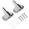 2Pcs Layer Shelf Clamp Duckbill Clips for Glass Shelf Brackets Heavy Duty Zinc Alloy Mounting Fixings Smooth No Burrs Silver