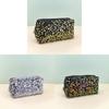 Velvet Sequin Makeup Bag With Large Capacity For Travel And Daily Use