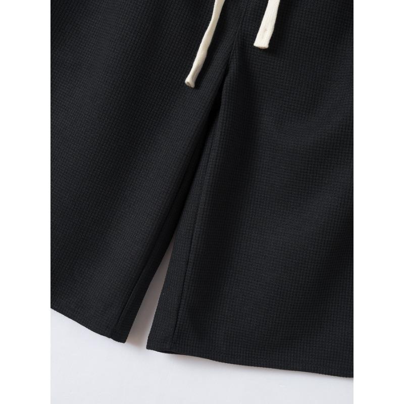 Pánské barevně blokované vaflové šortky Volné letní venkovní ležérní kalhoty Šortky Pánské