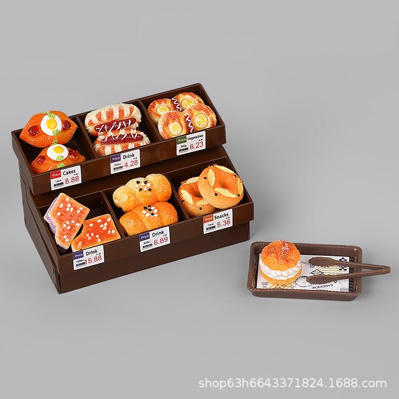 Mini Miniature Breadboard Dessert Model Simulation Play House Toy Shelf Ornament Edible Play Doll House Small Ornament