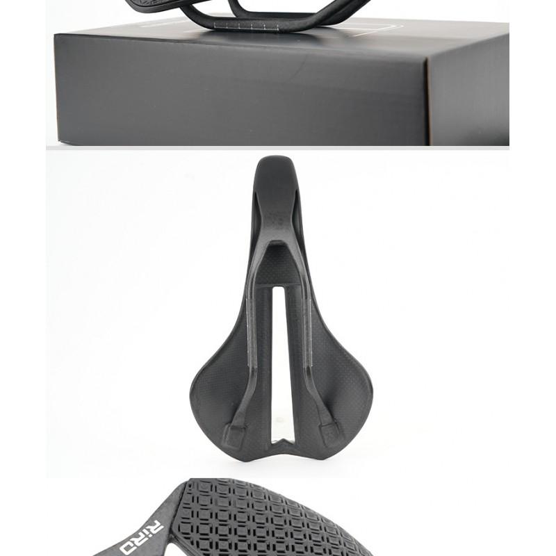 RIRO X17 Carbon Fiber 3D Printed Hollow Breathable Bicycle Saddle Road Mountain Bike Cycling Comfort Shock Absorption