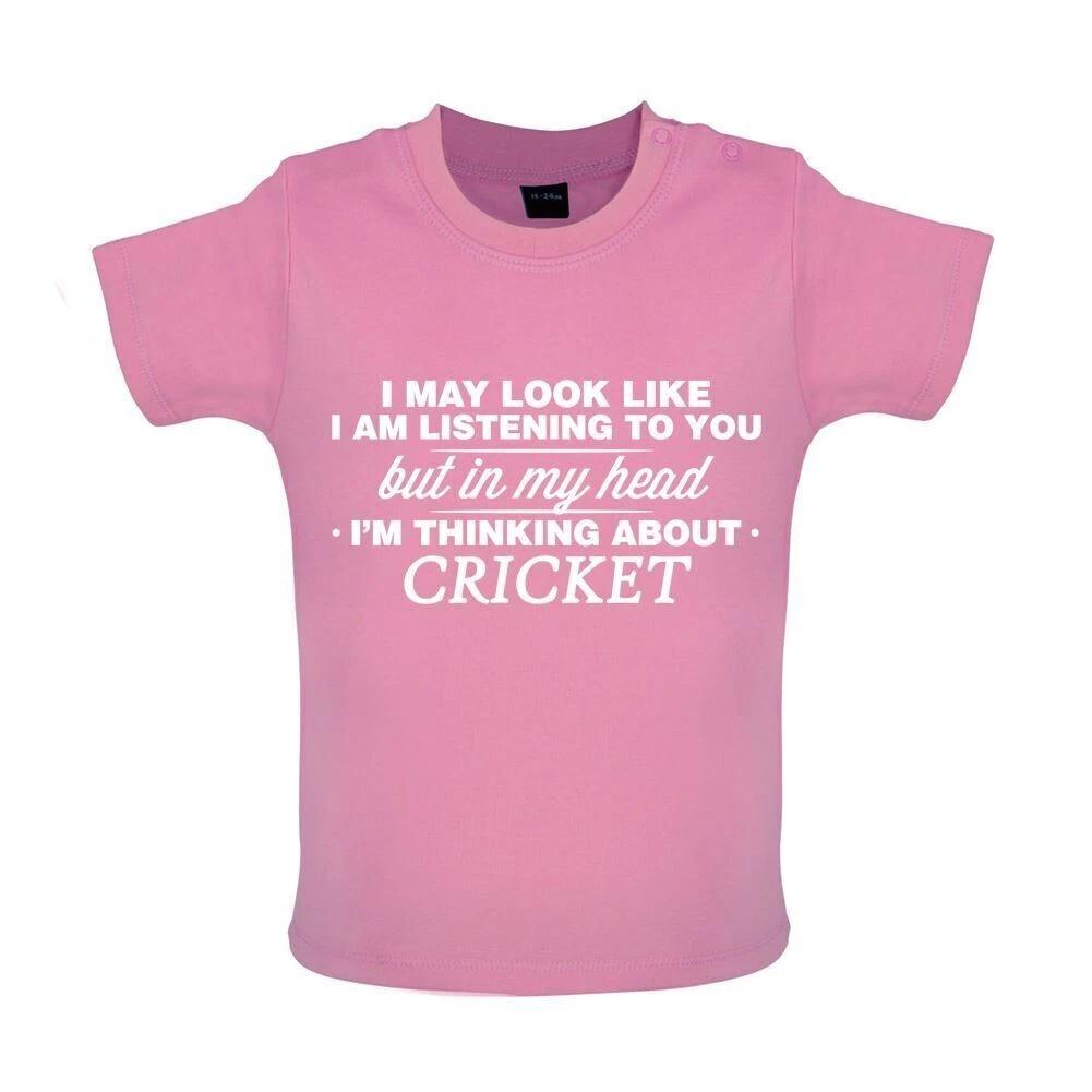 

My Head I M Thinking About Cricket - Baby/Romper - Player Bat 160