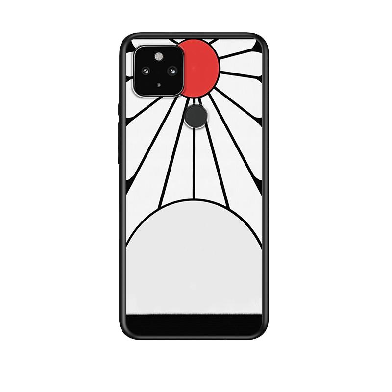 Kryt Demon Slayer Anime Odolný proti nárazům pro Google Pixel 5 4 5A 4A XL 5G Černý Kryt na telefon Skořepina Měkké Fundas Coque Capa