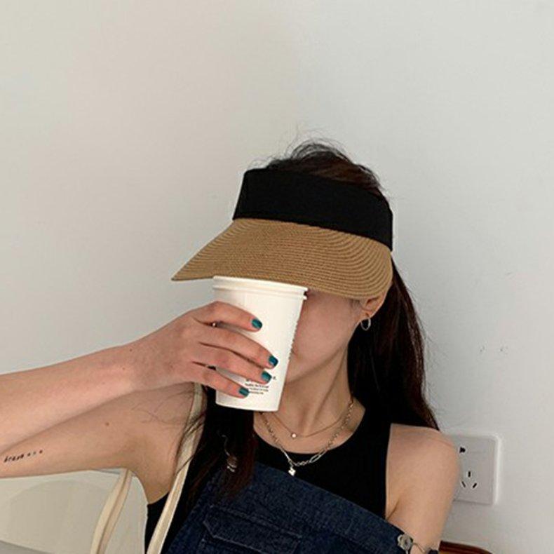 Wide Brim Straw Sun Hat UV Protection 