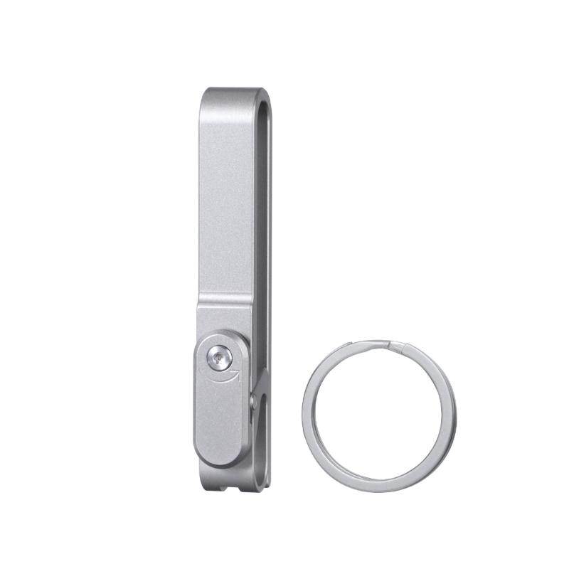 

Compact Ti Alloy Key Clip Belt Keychain For Minimalist Lifestyle Attachment To Pockets Belts or Bags Securely