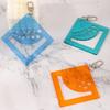 2Pcs Acrylics Knitting Needle Gauge Ruler For Sweater Sewing Craft Knitting Needle Measure Tool With Keychain Carabiner Clip