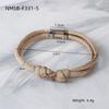 GEMCHIC Women's Adjustable Colorful Rope Bracelet with 18K Titanium Steel Bar, Engravable Personalized Unisex Fashion Wristband