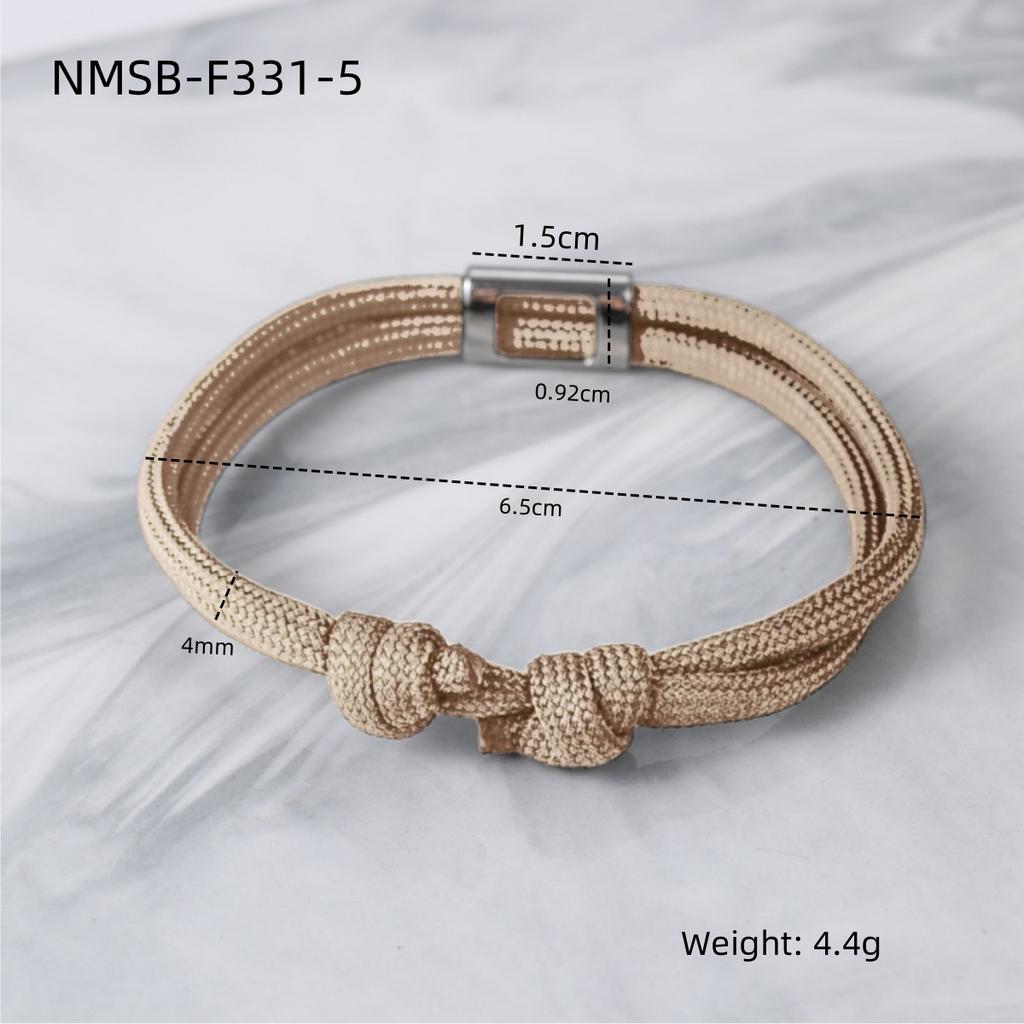 GEMCHIC Women's Adjustable Colorful Rope Bracelet with 18K Titanium Steel Bar, Engravable Personalized Unisex Fashion Wristband
