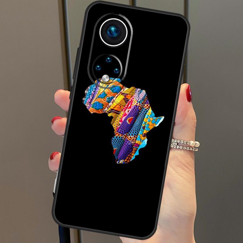 Map of Africa African Fabrics Case For Honor X8a X9a X7a X6a X7 X8 X9 X9b X8b Honor 90 70 50 10 Lite Magic 6 5 Pro Cover