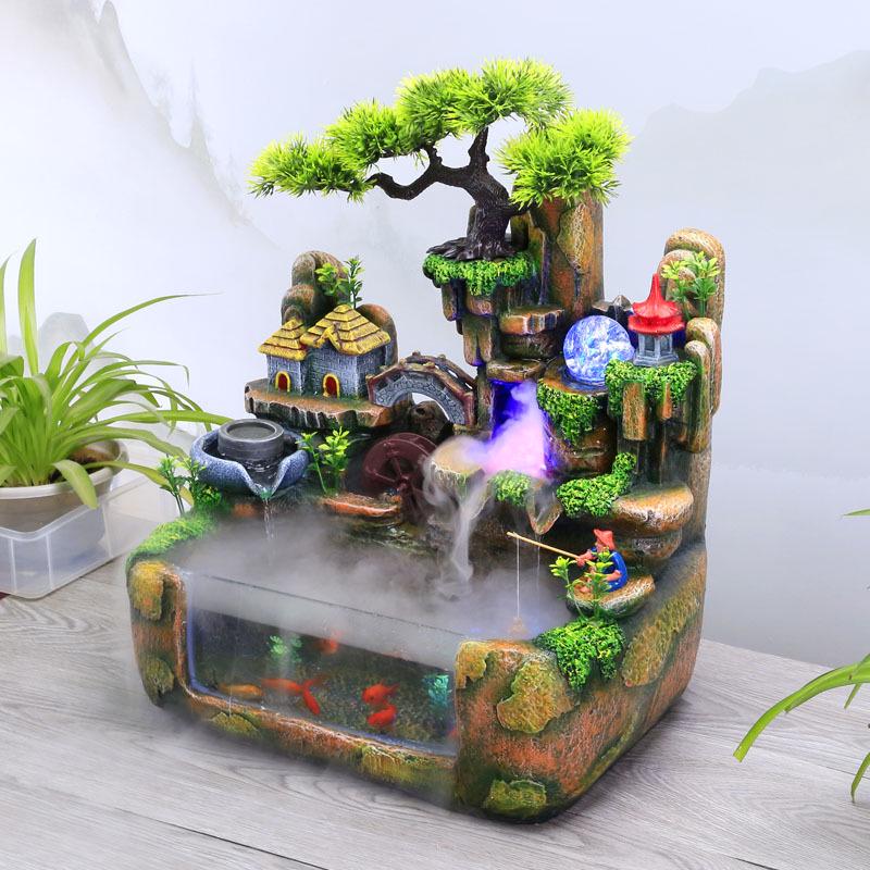 Rockery Circulating Water Fish Tank for Living Room - Small/Medium Aquariums & Desktop Goldfish Tank