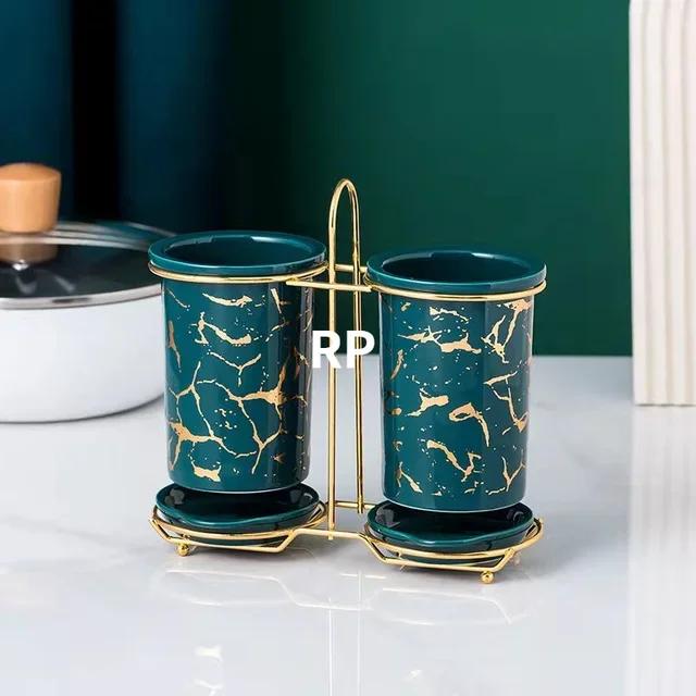 Nordic Luxury Cutlery Storage Chopstick Holder Kitchen Box Ceramic European Household мраморный