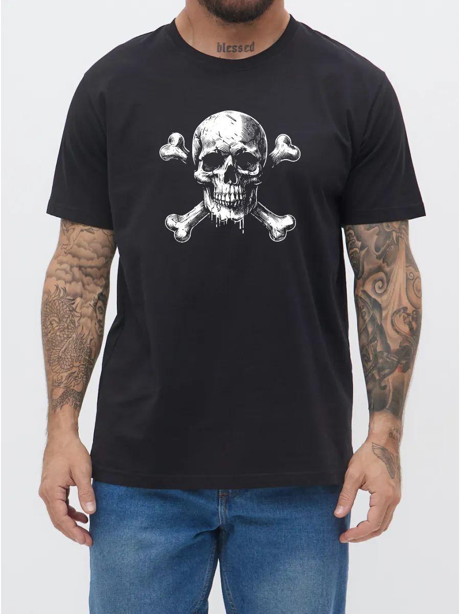 Black Classic Skull T-shirt 2XL