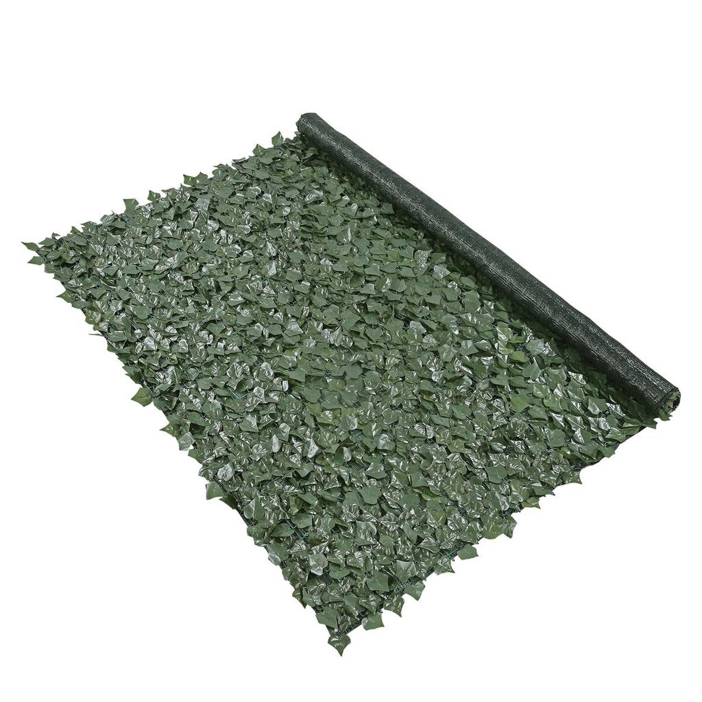 Ivy Privacy Fence, 1830 x 2440 mm Artificial Green Wall Screen, Greenery Ivy Fence with Mesh Cloth Backing and Strengthened Joint, Faux Hedges Vine