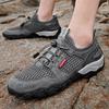 2025 Men's Breathable Leather Outdoor Casual Hiking Shoes - Non-Slip, Soft Sole, Mesh Design