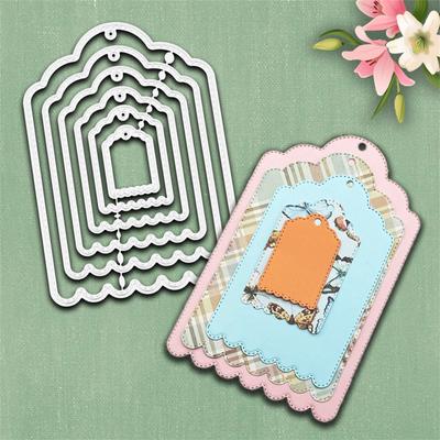 New Six-piece Tag Metal Cutting Die Mould Scrapbook Decoration Embossed Photo Album Decoration Card Making DIY Handicrafts
