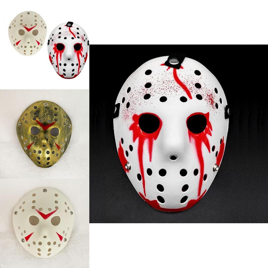 Jason Mask With Blood Effect For Halloween Cosplay Scary Horror Props In Multiple Colors