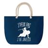Beach Bag - PLANETEE - I Can't Javelin - Rope Handle - Large Size - Cotton Made In France