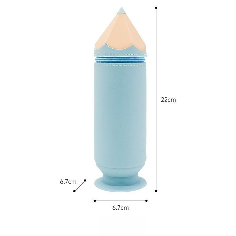 Creative Silicone Pencil Case Large Capacity Dirt Resistant with Suction Cup Pencil Case Student Stationery