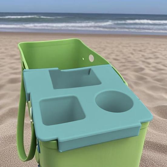 Snack Container Tray with Cup Holder Large Capacity Multiple Compartments