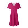 Women's Summer Dress Loose Beach Vacation Casual Deep V Neck Dress Elegant Skirt