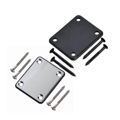 Alloy Neck Plate with 4 Screws Replacement Part for Electric Guitar Bass