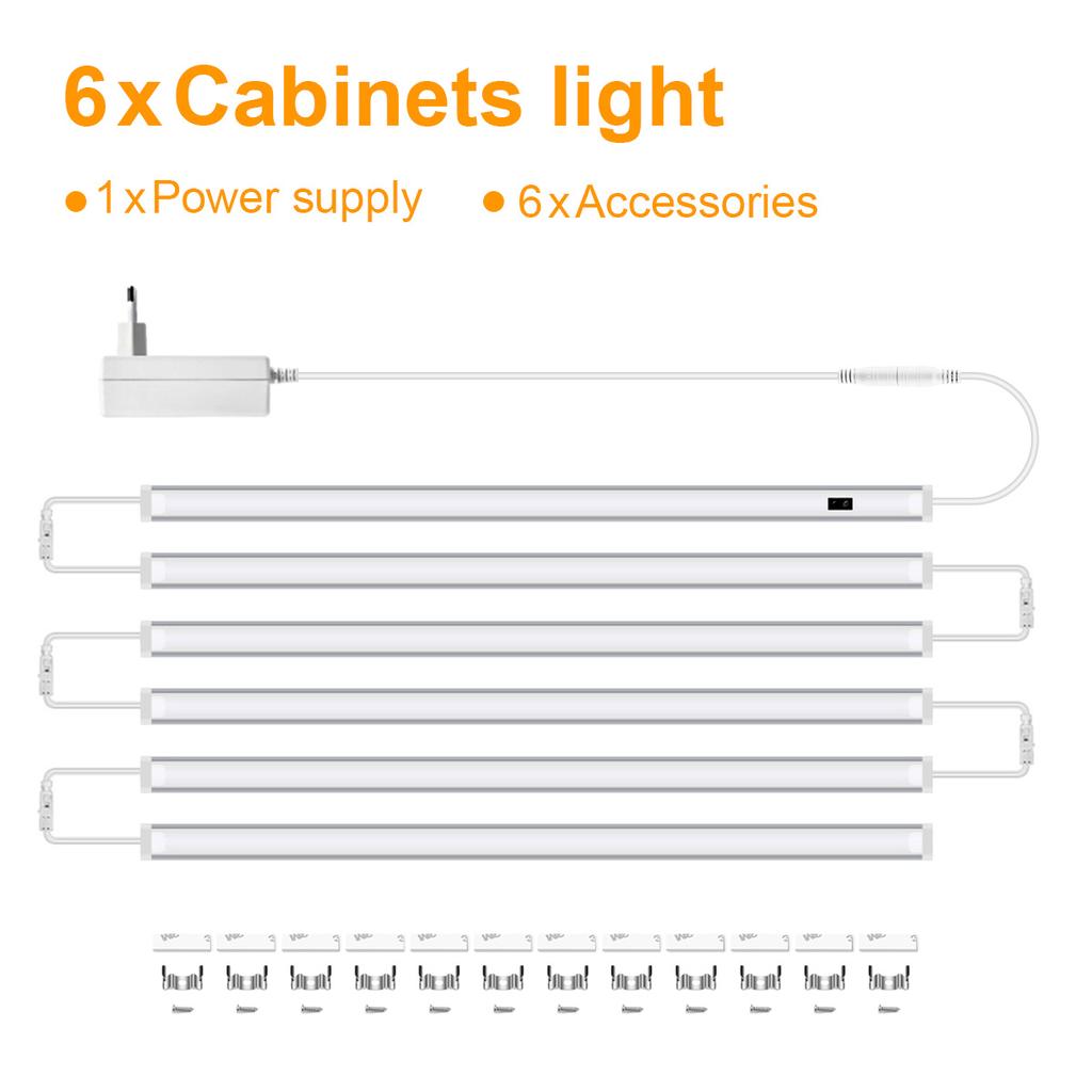 USB Kitchen LED Lights Under Cabinet Unit Lamp Non-Contact Hand Wave Sensor Switch For Cupboard Shelves Workbench Closet Desk