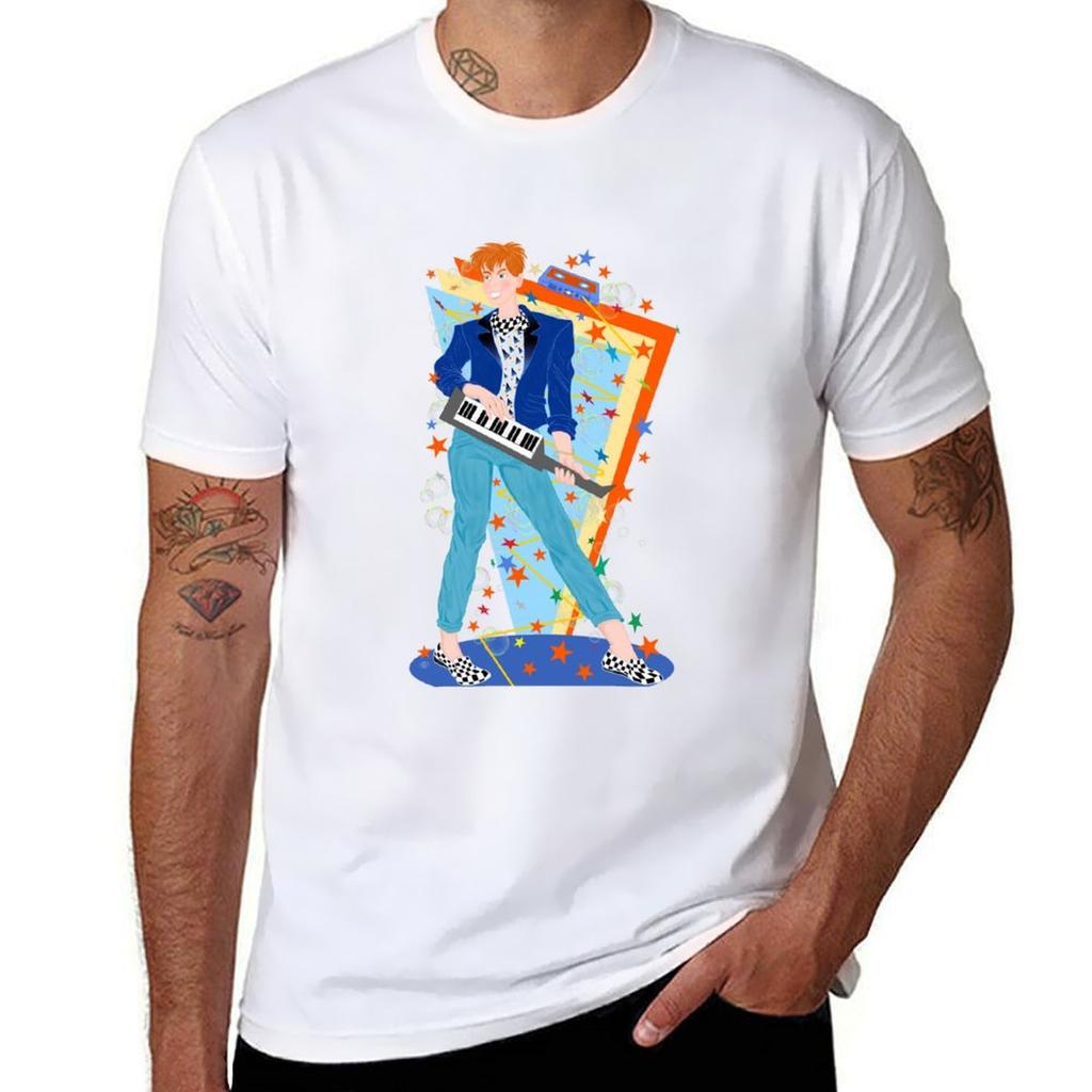 1980s Boy Tshirt Fashion Casual Short Sleeve Top