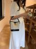 2025 Damen Retro Color Block Canvas Bucket Bag – Modische, vielseitige Pendler-Umhänge-/Crossbody-Tasche