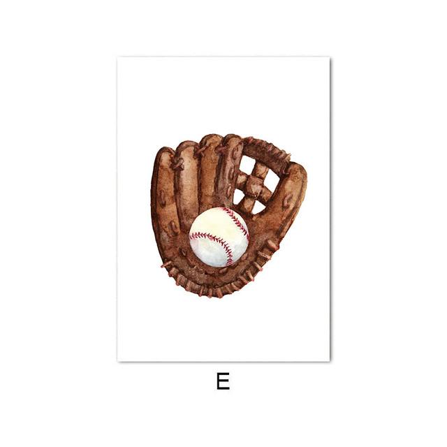 Football Basketball Sport Canvas Child Poster Nursery Print Simplicity Wall Art Painting Kids Boy Bedroom Decoration Picture