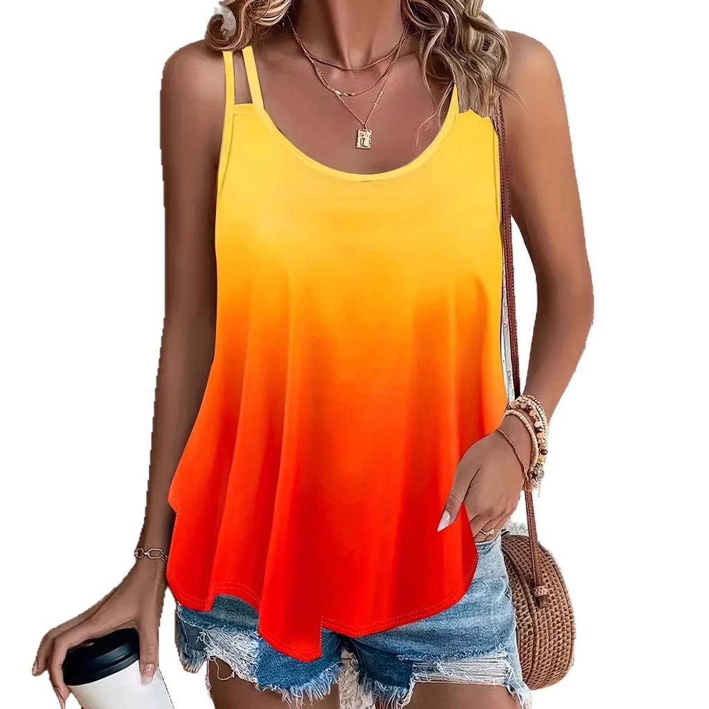 European & American Women's Gradient Sleeveless Color-Changing Camisole 2026