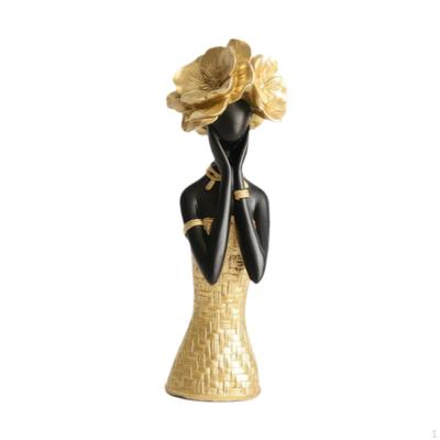 African Female Statue, Resin Figurine, Decorative Figurine Collection, Handicraft, Gift, Table