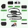 Philorn Shoulder Lead Dog Lead with Waist Pack Stretchable Running Training Reflective Light Shock Resistant Durable Dog Hands Free Shock Absorption