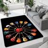 Tappetini stampati in 3D con chitarra colorata per soggiorno, tappeti antiscivolo, camera da letto, comodino, decorazione moderna per la casa, tappetini lavabili