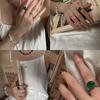 Stylish Wide Band Open Ring For Women Crafted With Exquisite Agate And Copper