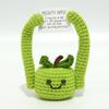 Funny Positive Card Fruit Toast Knitted Doll Home Desk Decoration Gift Christmas