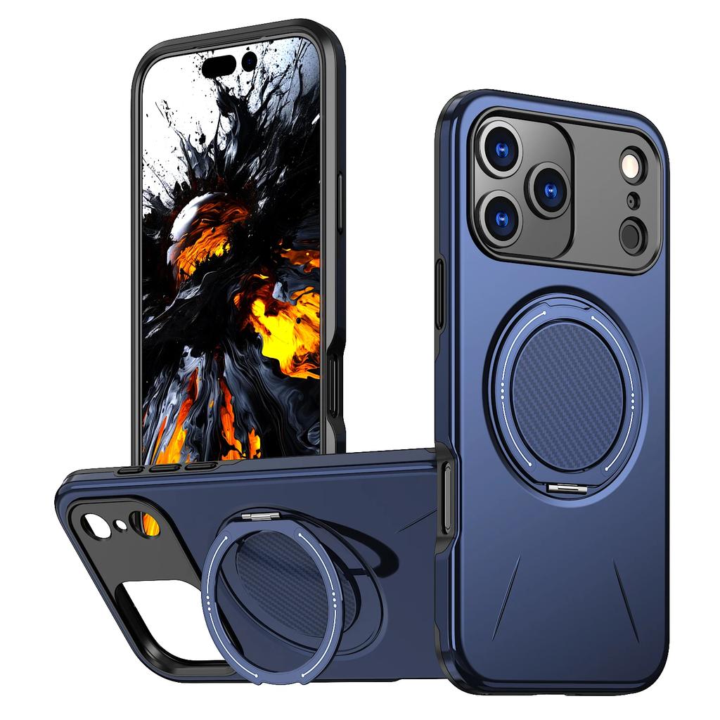 Etui z magnetycznym uchwytem 360° na iPhone 17 14 15 16 Plus 12 13 17 Pro Max do bezprzewodowego ładowania Magsafe, pancerne, wstrząsoodporne