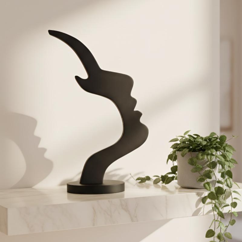 1 Stück Moderner Gebogener Brillenständer | Eleganter Seiten-Gesichtsbrillenhalter, Minimalistisches Schwarzes Design, Schützendes Brillenetui für Schreibtische oder Nachttische, Perfekt