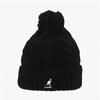 Kangol K4460sm Schwarze Zopfmuster-Bommelmütze