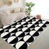 Black and White Light Luxury Geometric Pattern Floor Mats Door Front Decoration Home Living Room Floor Mats