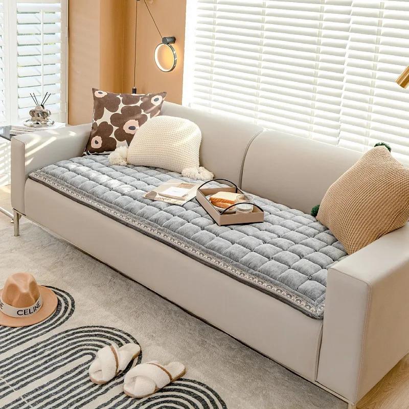 Modern Four Seasons Universal Thicken Balcony Cushion New Chenille Sofa Cushion Bay Window Mats Non-slip Sofa Cushion Tatami Mat