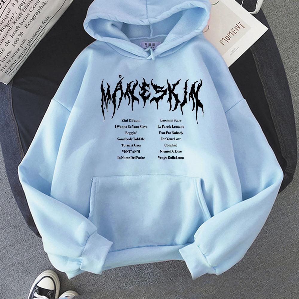 Maneskin Unisex Streetwear Hoodie Men's Hooded Sweatshirts Branded Men's Clothing Fashion Oversized Hoodies Women Tops Clothes