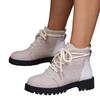Fashion Short Plush Flats Ankle Boots Warm Women Shoes 2024 Trend Brand New Lace-up Sneakers Cozy Casual Motorcycle Boots Botas M