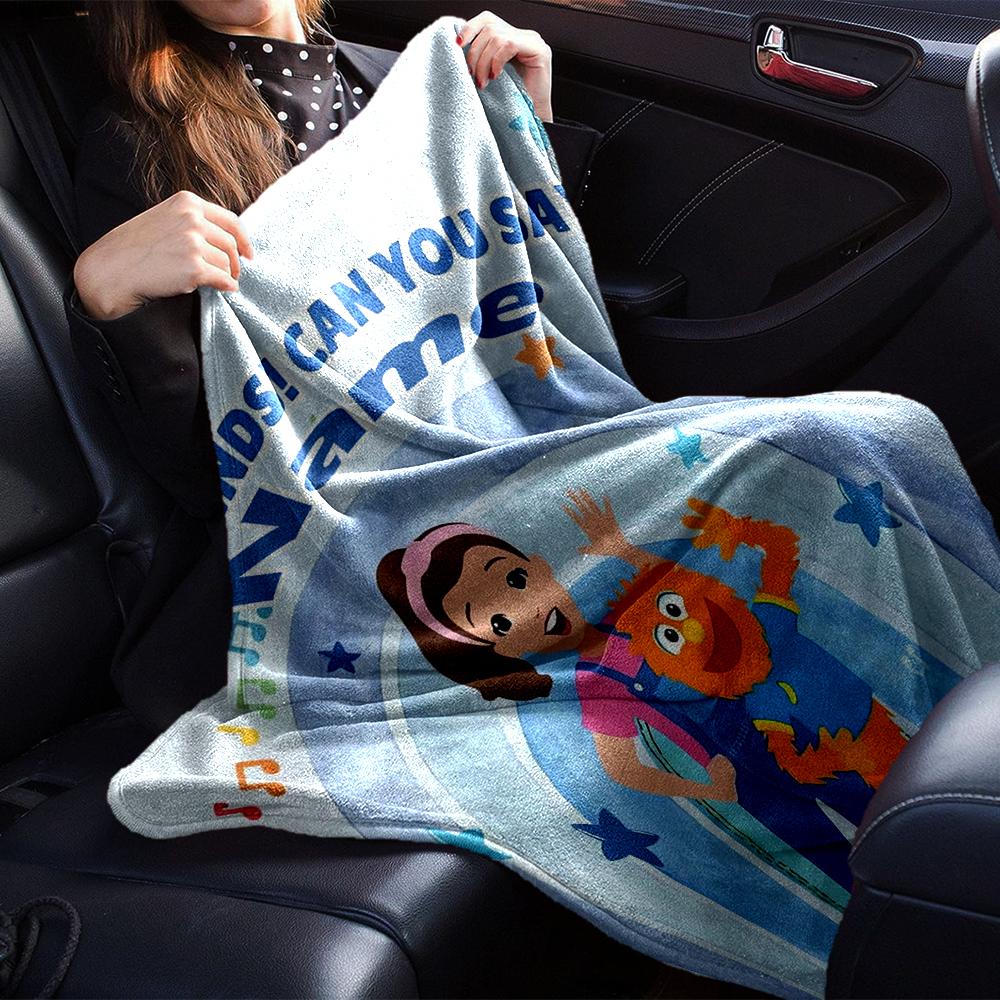 Custom Name Ms. Rachel Theme Printed Blanket - Perfect for Couch, Bed, Travel & Outdoor Use | Machine Washable, Cozy & Durable.