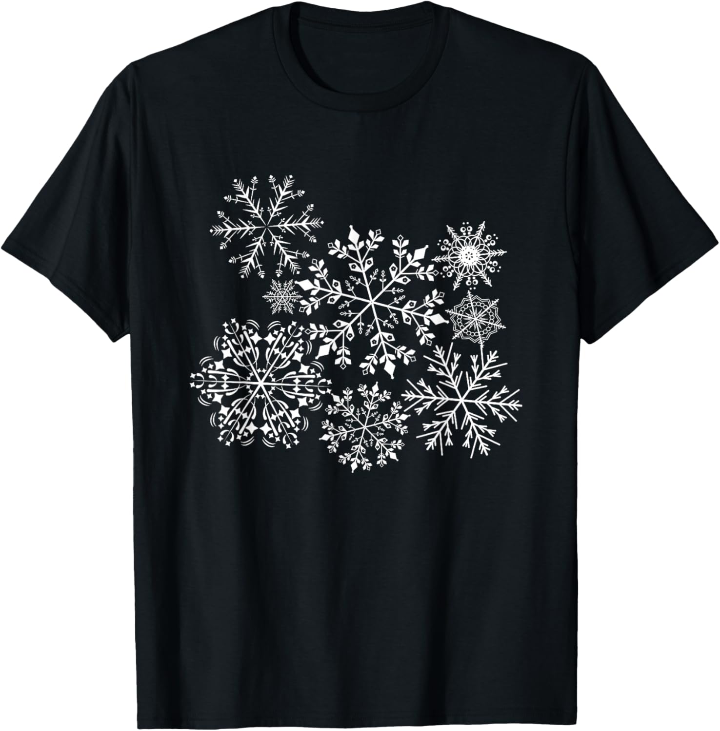 Snowflake Snowfall Snow Winter Fun T-Shirt Unisex T-Shirt L