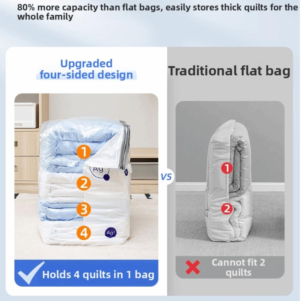 PA+PE Material Compression Bags No Pump Quilt Organizer Bag New Vacuum Storage Bags Home Use