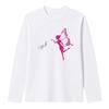 Girl's Long-Sleeved T-shirt Magical Fairy and Stars – 100% Cotton - White